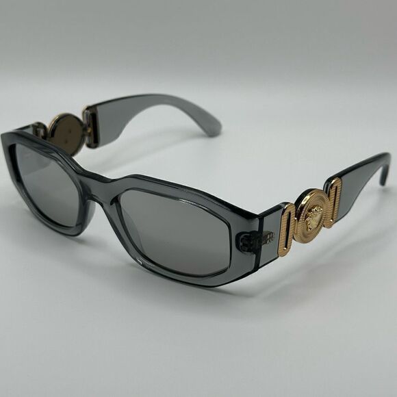 VERSACE Sunglasses VE4361 311/6G Transparent Grey/Light Grey Mirror Silver NEW main image 4